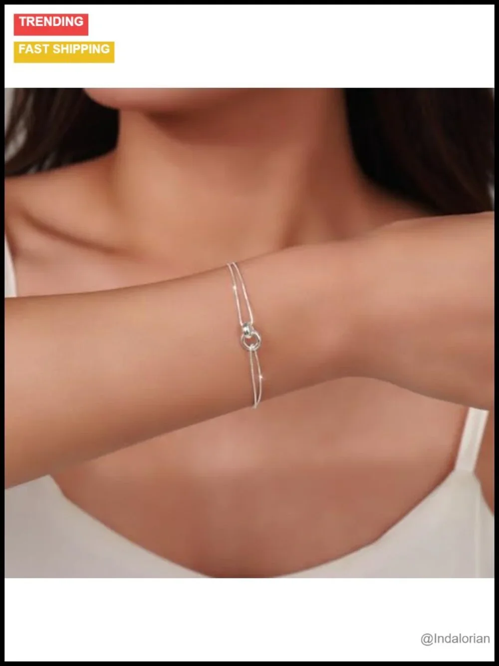925 Sterling Silver Mother Daughter Friendship Bracelet Adjustable Gift